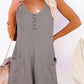 Full Size Pocketed Scoop Neck Sleeveless Romper