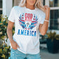 GOD BLESS AMERICA Cuffed Tee Shirt