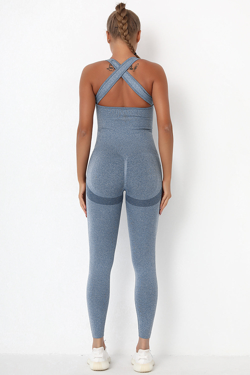 Crisscross Wide Strap Active Jumpsuit