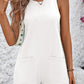 Round Neck Sleeveless Front Pocket Romper