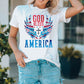 GOD BLESS AMERICA Cuffed Tee Shirt