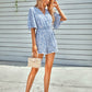 Leopard Ruffled Surplice Romper