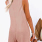 Full Size Pocketed Scoop Neck Sleeveless Romper