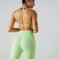 Crisscross Scoop Neck Top and High Waist Pants Active Set