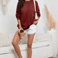 Twisted Round Neck Dropped Shoulder Sweatshirt