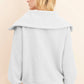 Pocketed Quarter Zip Collared Neck Sweatshirt