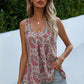 Printed Slit Scoop Neck Tank