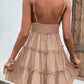 Frill Spaghetti Strap Tiered Dress