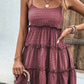 Frill Spaghetti Strap Tiered Dress