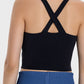 Crisscross Grecian Neck Active Cami