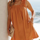 Full Size Frill Pocketed Square Neck Wide Strap Dress