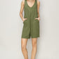 HYFVE V-Neck Sleeveless Romper with Pockets