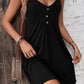 Decorative Button Scoop Neck Cami Dress