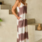 Tie-Dye V-Neck Maxi Cami Dress