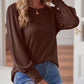 Round Neck Lantern Sleeve Blouse