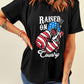 RAISED ON COUNTRY Round Neck T-Shirt