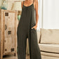 Scoop Neck Spaghetti Strap Jumpsuit with Pockets