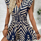 Printed Surplice Cap Sleeve Romper