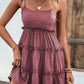 Frill Spaghetti Strap Tiered Dress