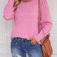 Round Neck Lantern Sleeve Blouse