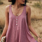 Lace Trim Button Detail Tank Top