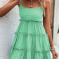 Frill Spaghetti Strap Tiered Dress