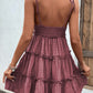 Frill Spaghetti Strap Tiered Dress