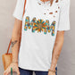 Letter Sunflower Graphic Distressed Tee