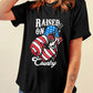 RAISED ON COUNTRY Round Neck T-Shirt