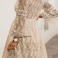 Lace V-Neck Three-Quarter Sleeve Dress