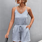 Spaghetti Strap V-Neck Pocket Romper