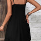 Decorative Button Scoop Neck Cami Dress