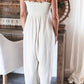 Full Size Smocked Spaghetti Strap Wide Leg Jumpsuit