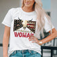 AMERICAN WOMAN Graphic Round Neck Tee