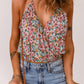 Floral Surplice Neck Top