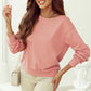 Bow Round Neck Long Sleeve Sweatshirt