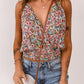 Floral Surplice Neck Top