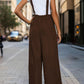 Square Neck Wide Strap Overalls