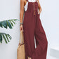 Full Size Square Neck Wide Strap Overalls