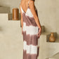 Tie-Dye V-Neck Maxi Cami Dress