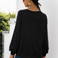 Round Neck Raglan Sleeve Sweatshirt