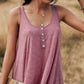 Lace Trim Button Detail Tank Top