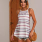 Striped Tied Curved Hem Cami