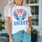 GOD BLESS AMERICA Cuffed Tee Shirt