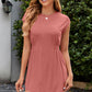 Round Neck Cap Sleeve Mini Dress