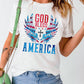 GOD BLESS AMERICA Cuffed Tee Shirt