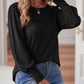 Round Neck Lantern Sleeve Blouse