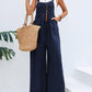 Full Size Square Neck Wide Strap Overalls