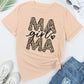 MAMA GIRL Round Neck Short Sleeve T-Shirt