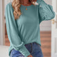 Round Neck Lantern Sleeve Blouse